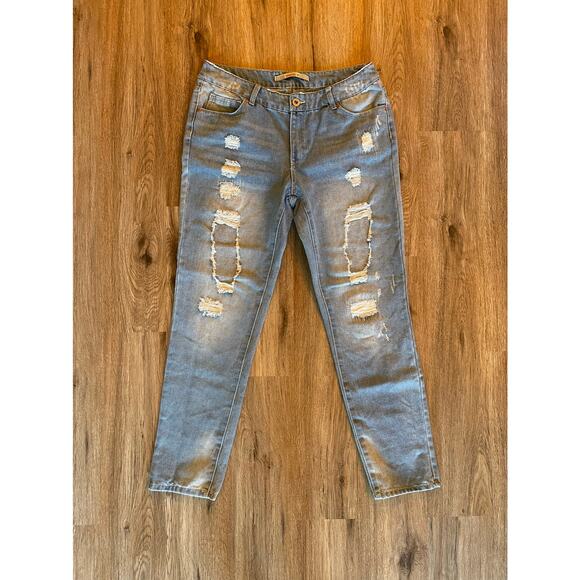 Highway Skinny Jeans Distressed Light Wash Size 11 - Picture 1 of 3